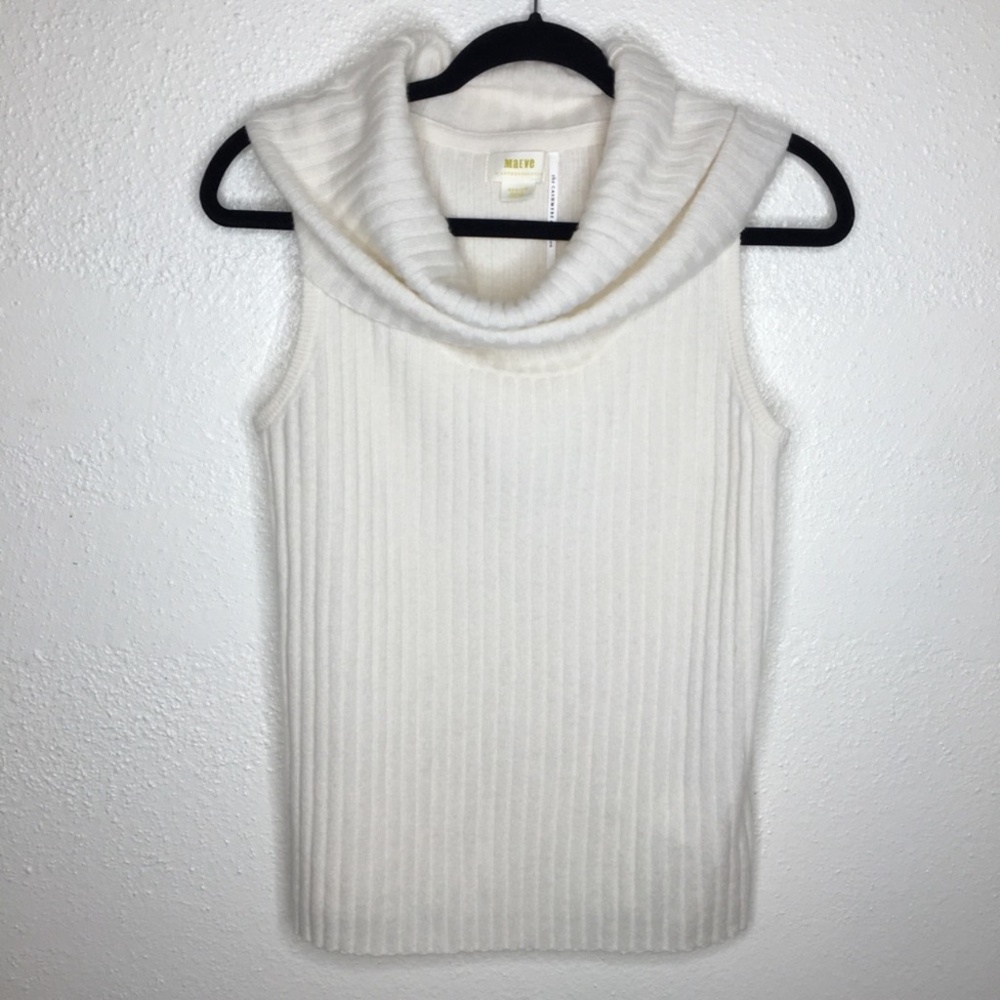 Maeve by Anthropologie Cowl Neck Cashmere Sleeveless Top M